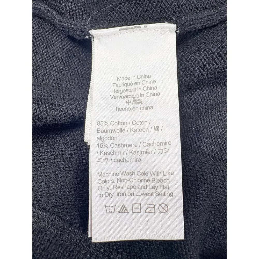 Quiet Luxury Luxe Lounge J.Crew Cotton Cashmere Black Jogger Athleisure Pristine